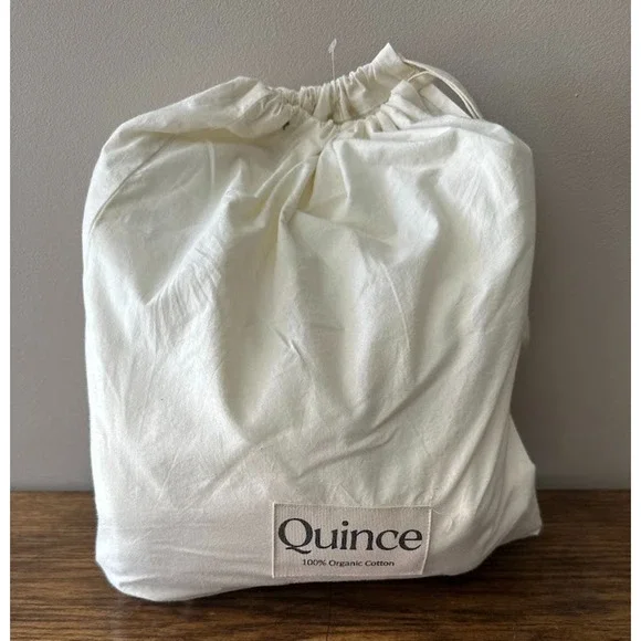 Quince Ivory 100% Organic Cotton Full Queen Duvet Bed Cover Neutral Minimalist